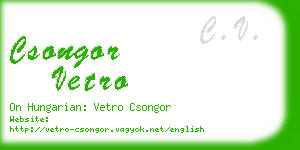 csongor vetro business card